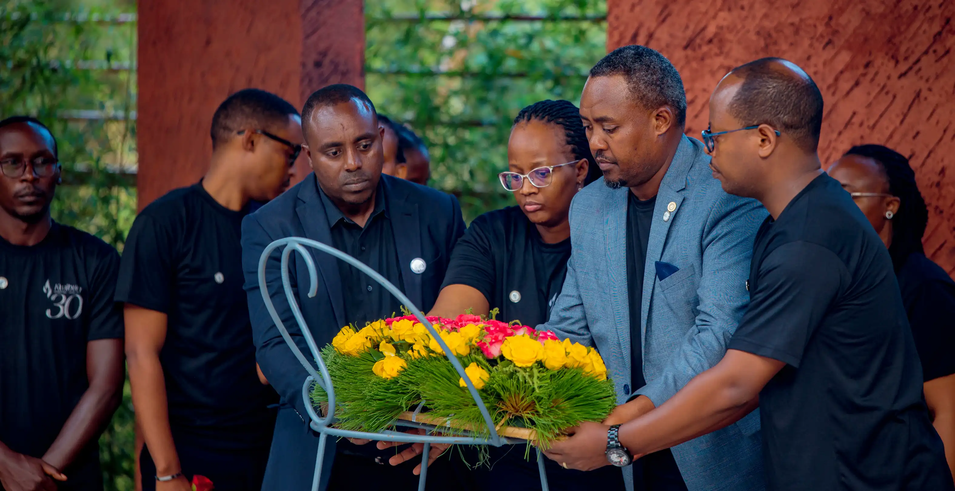 Britam Rwanda Team Gathered at the Kigali Genocide Memorial to Mark the Solemn Occasion 